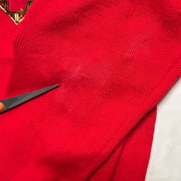 Vintage IB Diffusion L Red Cardigan Sweater - Picture 12 of 12